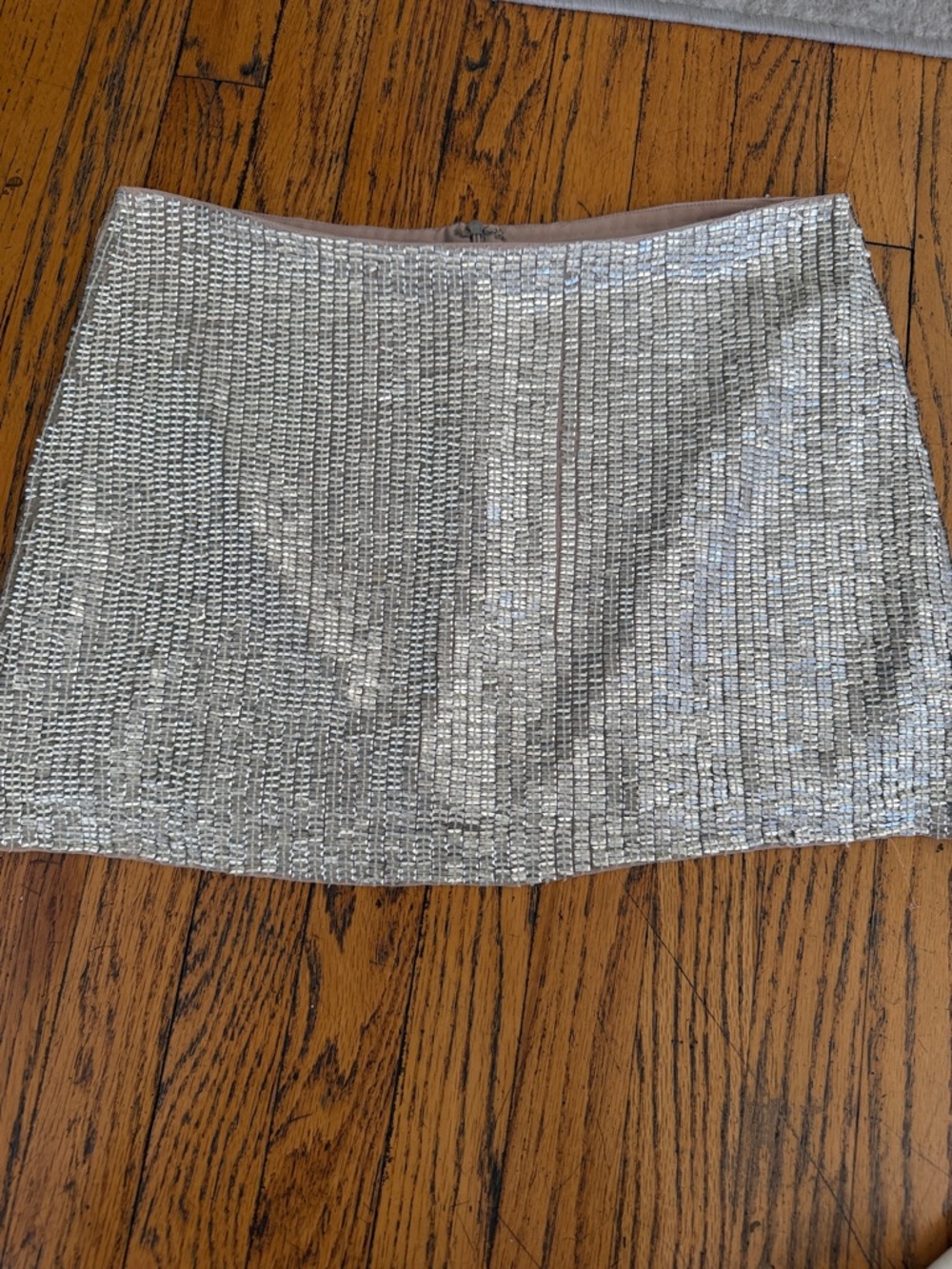 MLV Silver Sequin Mini Skirt